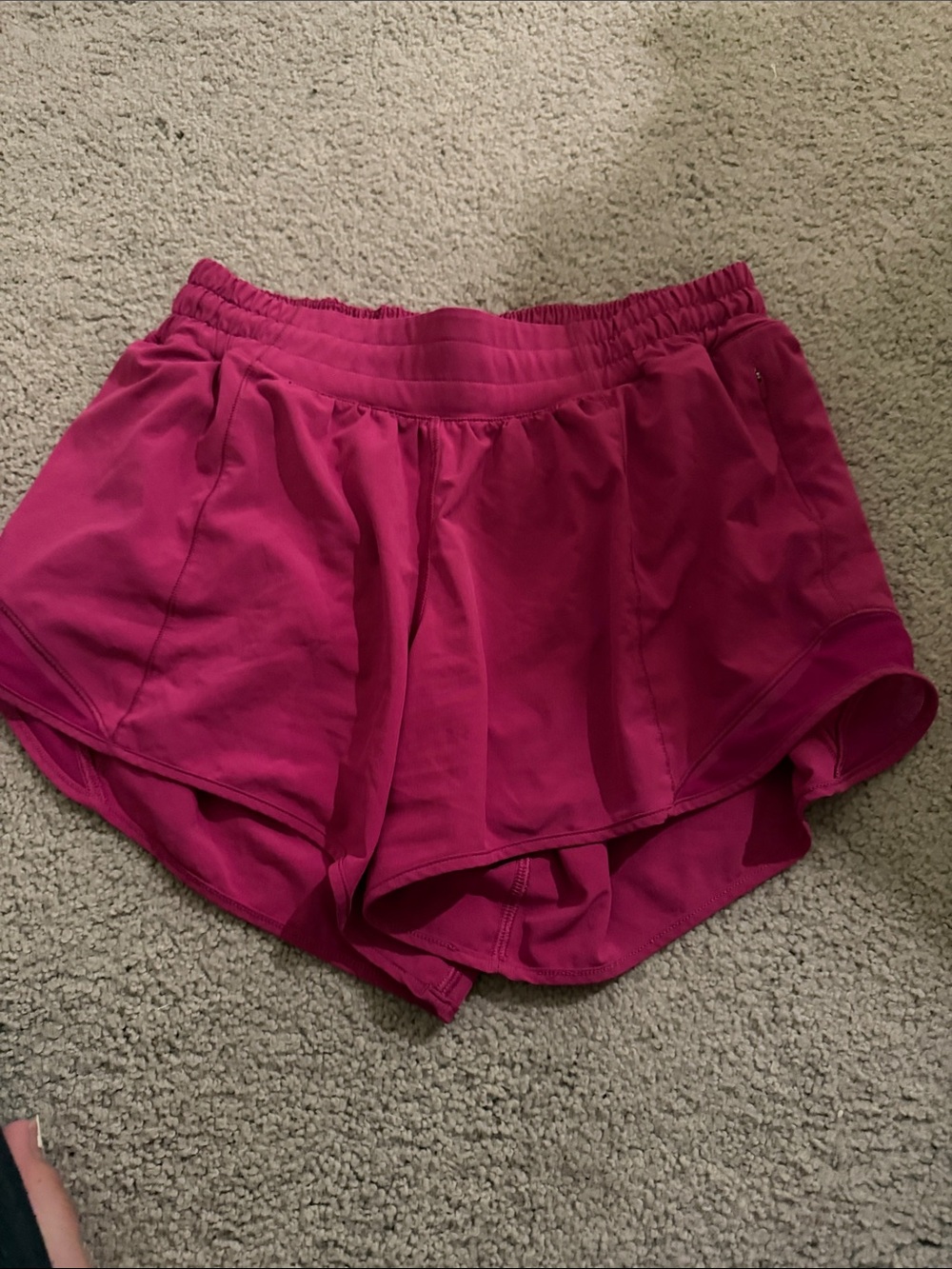 lululemon athletica Women's Magenta Athletic Shorts - Picture 3 of 3